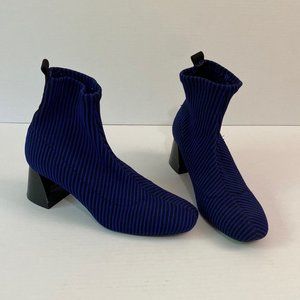 Zara Fabric stretch boots size 39 Blue & Black